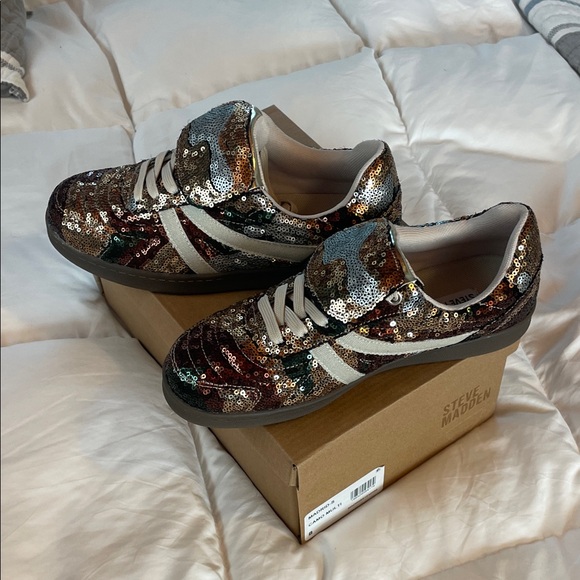 Steve Madden Multicolor Sequin Sneakers - Picture 10 of 16